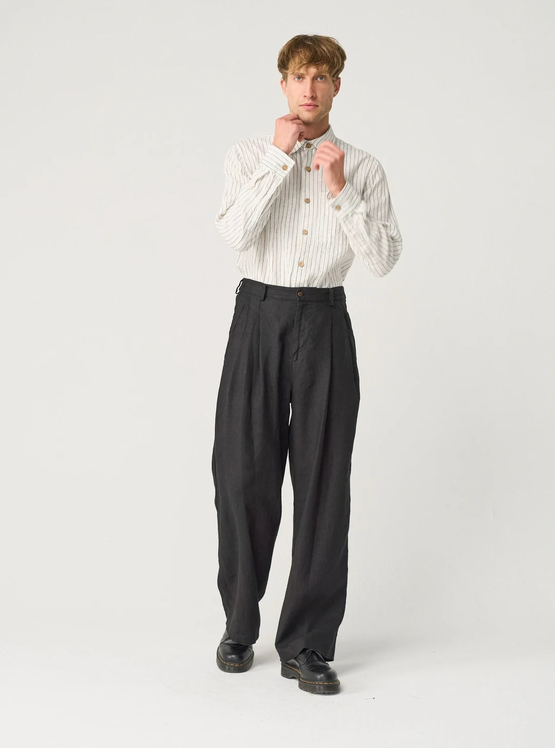 Wide Leg Linen Pants for Men,
