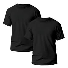 Mens Black Crew Neck T-Shirt 2-Pack |